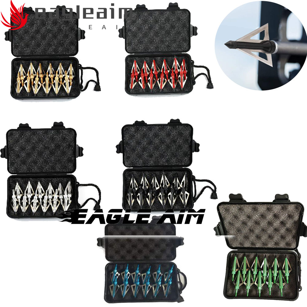 Broadheads 100 Grain 3 Blade Hunting - 12pçs pontas de flecha de tiro