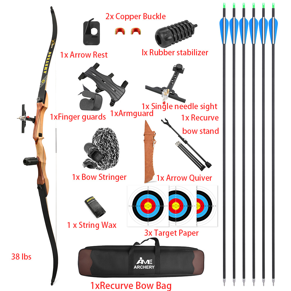 Recurve Bow Takedown 40 Lbs Target - 68 Polegada arco recurvo 20-40lbs tiro