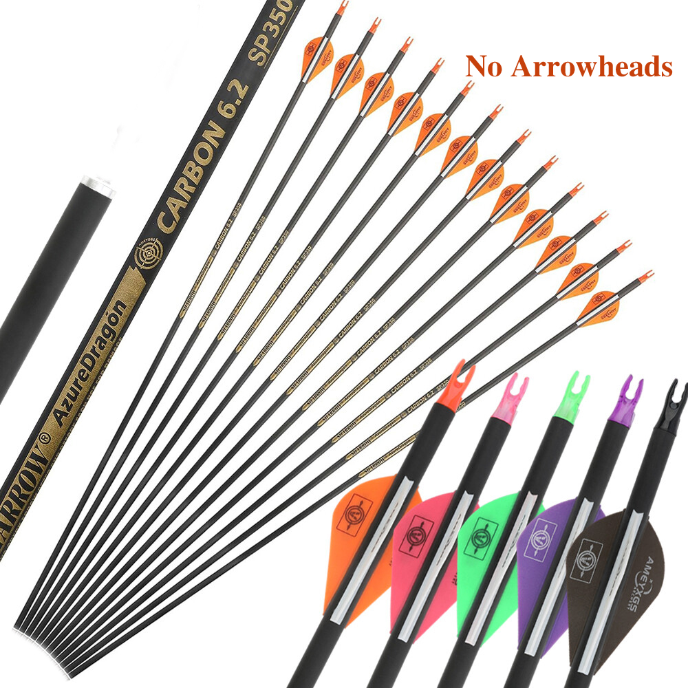 Carbon Arrows 30 Inch Spine 400 500 - Flechas de carbono puro para tiro