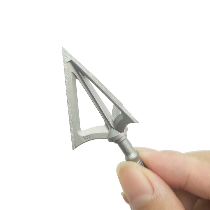 Broadheads 100 Grain 3 Blade Hunting - Aço inoxidável Arrowheads para Tiro com