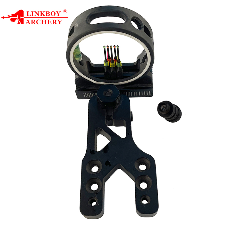 Compound Bow Sight 5 Pin Fiber Optic - Arco de visão de flecha original,