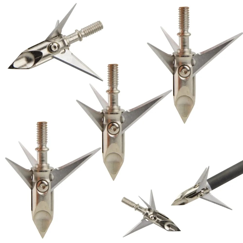Broadheads 100 Grain 3 Blade Hunting - Pontas de Flecha para Caça, 12