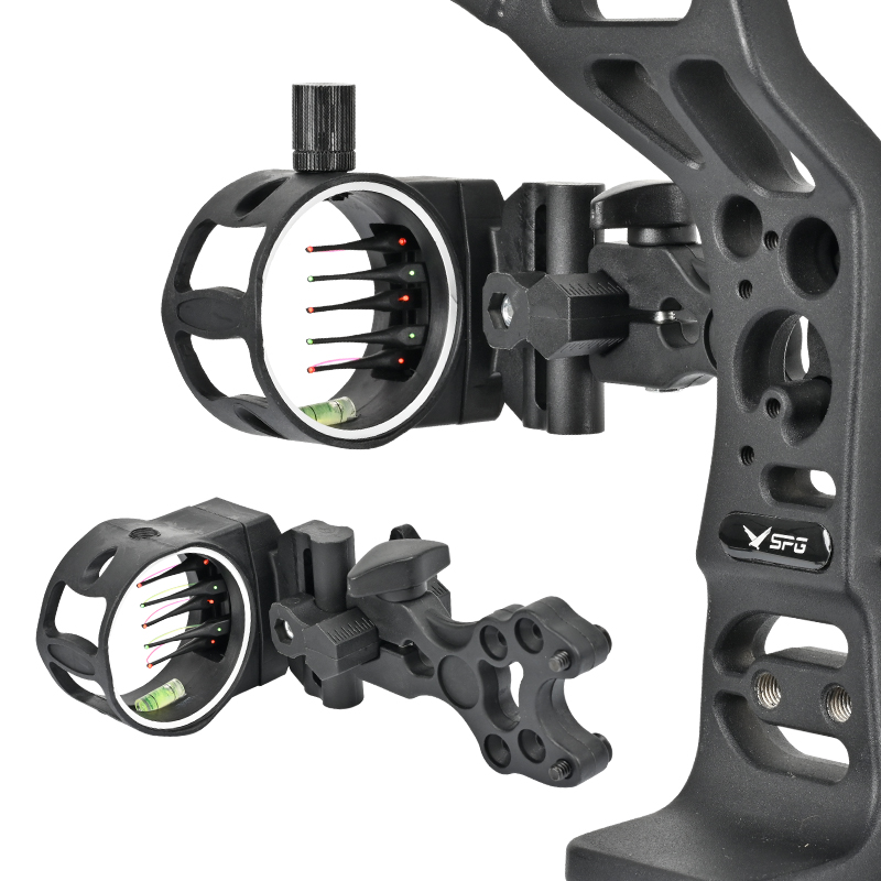 Compound Bow Sight 5 Pin Fiber Optic - Arco composto de tiro com arco