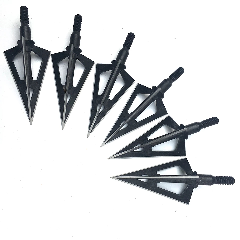 Broadheads 100 Grain 3 Blade Hunting - 3/6/12/24/60 unidades Ponta de Flecha de