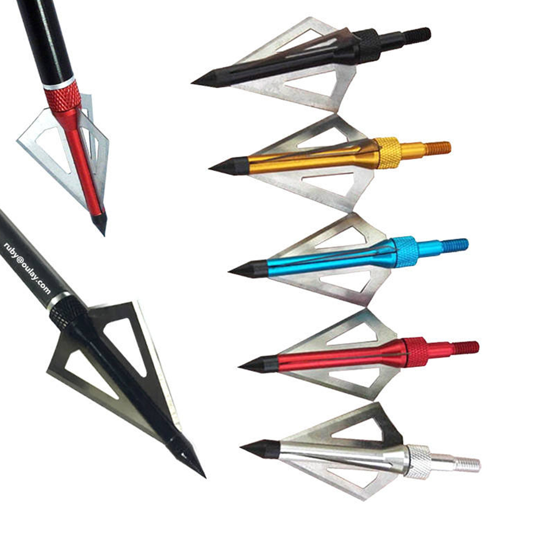 Broadheads 100 Grain 3 Blade Hunting - 6/12 peças Pontas de Caça Afiadas