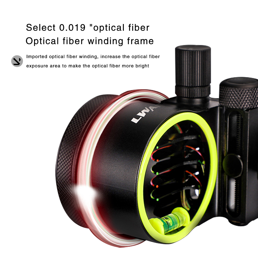 Bow Sight composto para caça T - Compound Bow Sight 5 Pin Fiber Optic avaliação e preço