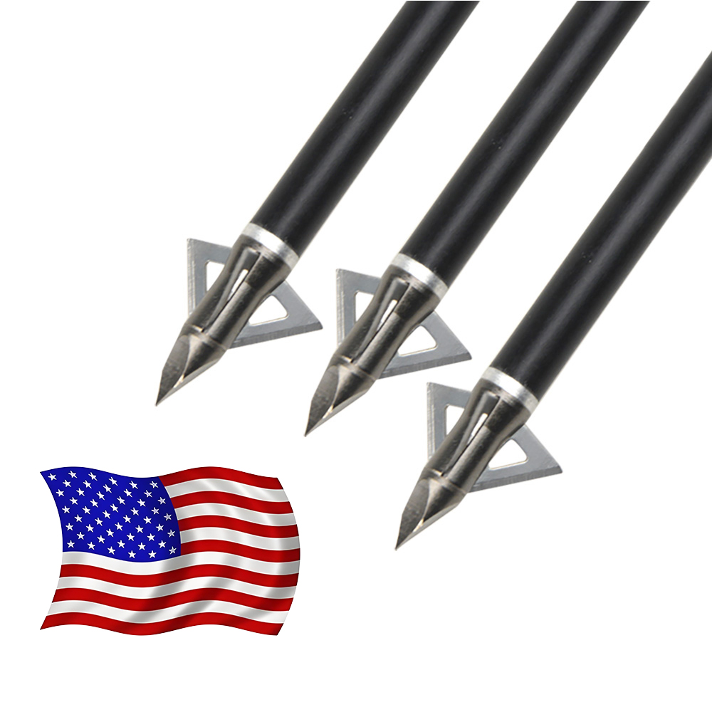 12 pçs 100 grão setas de aço i - Broadheads 100 Grain 3 Blade Hunting avaliação e preço