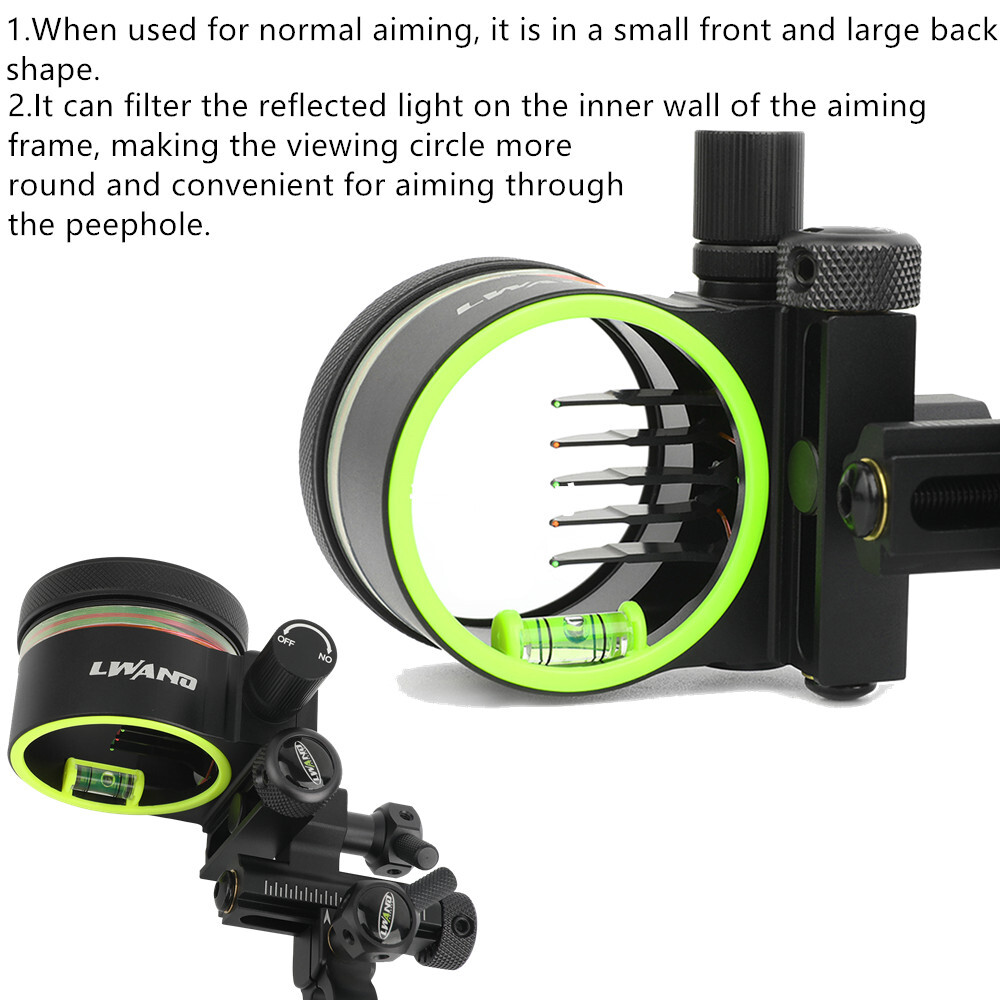 Mira de Arco Composto Ajustáve - Compound Bow Sight 5 Pin Fiber Optic avaliação e preço