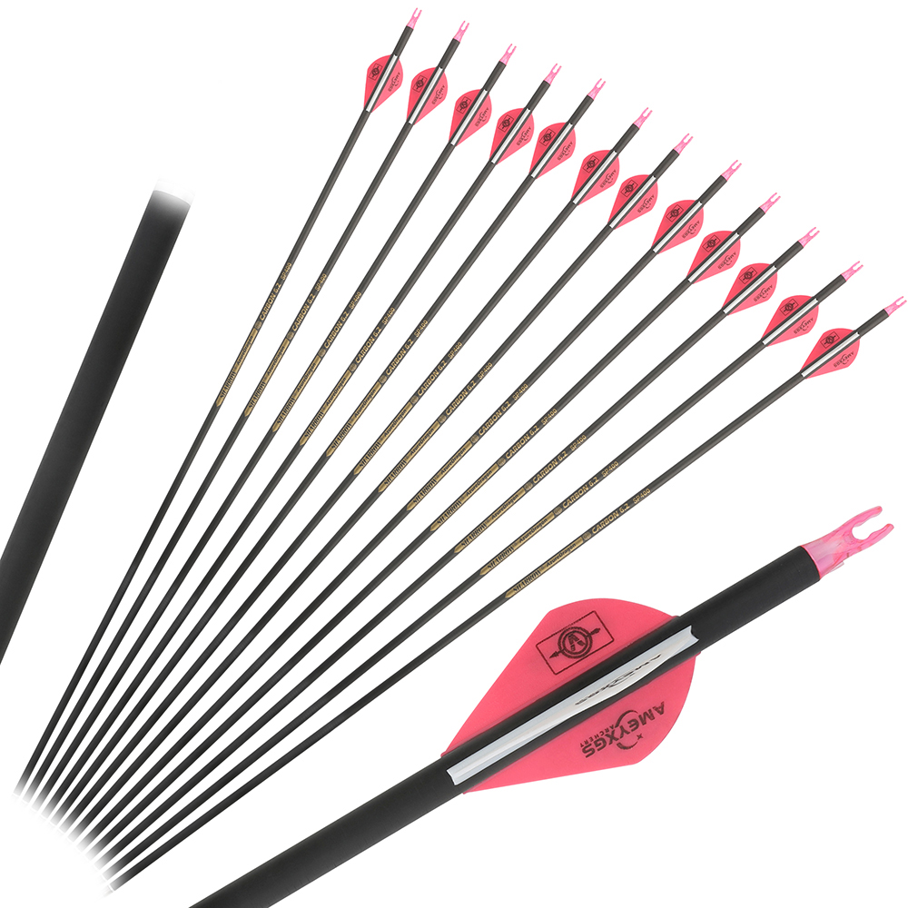 Flechas de carbono puro para t - Carbon Arrows 30 Inch Spine 400 500 avaliação e preço
