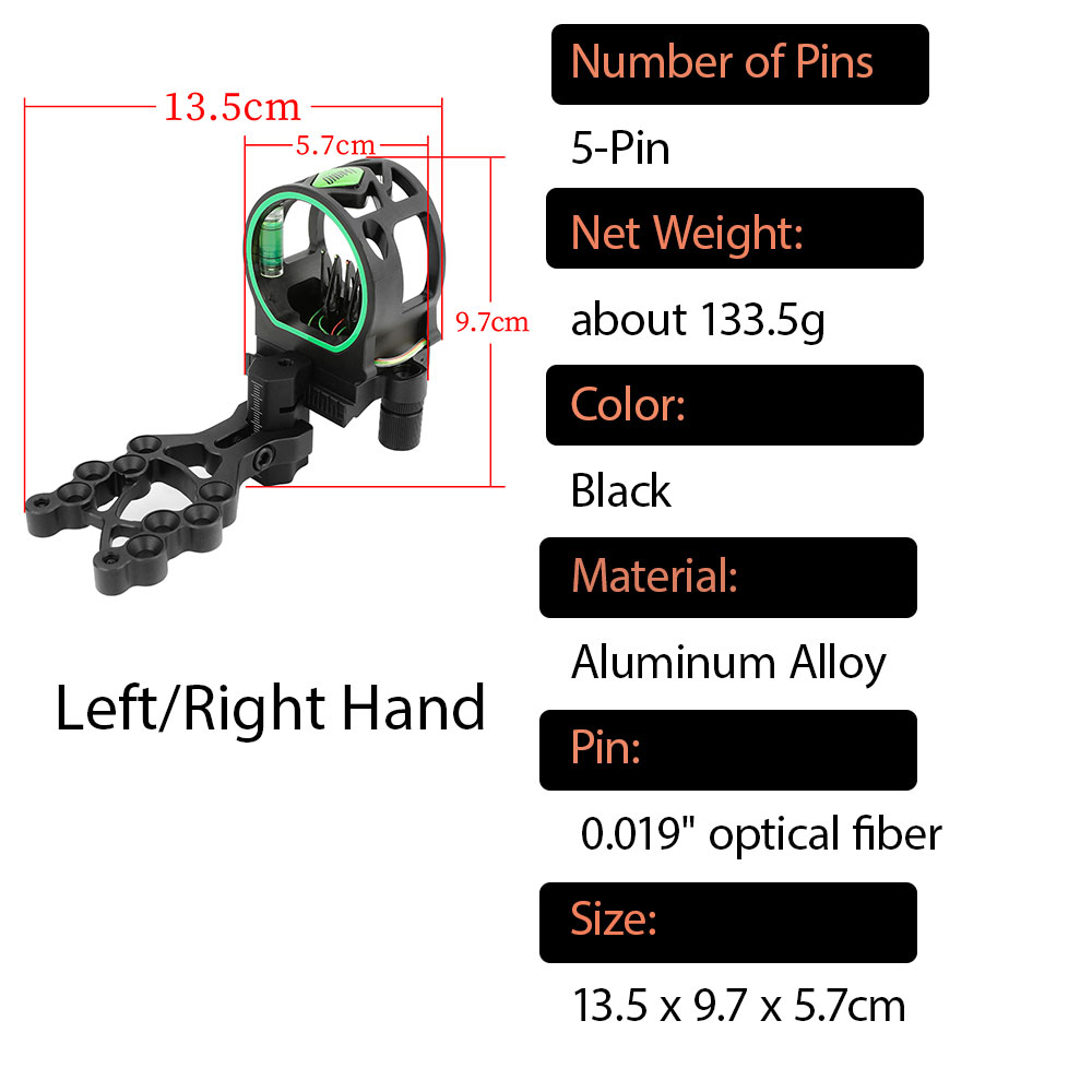 Tiro com arco m1 composto 5 pi - Compound Bow Sight 5 Pin Fiber Optic avaliação e preço