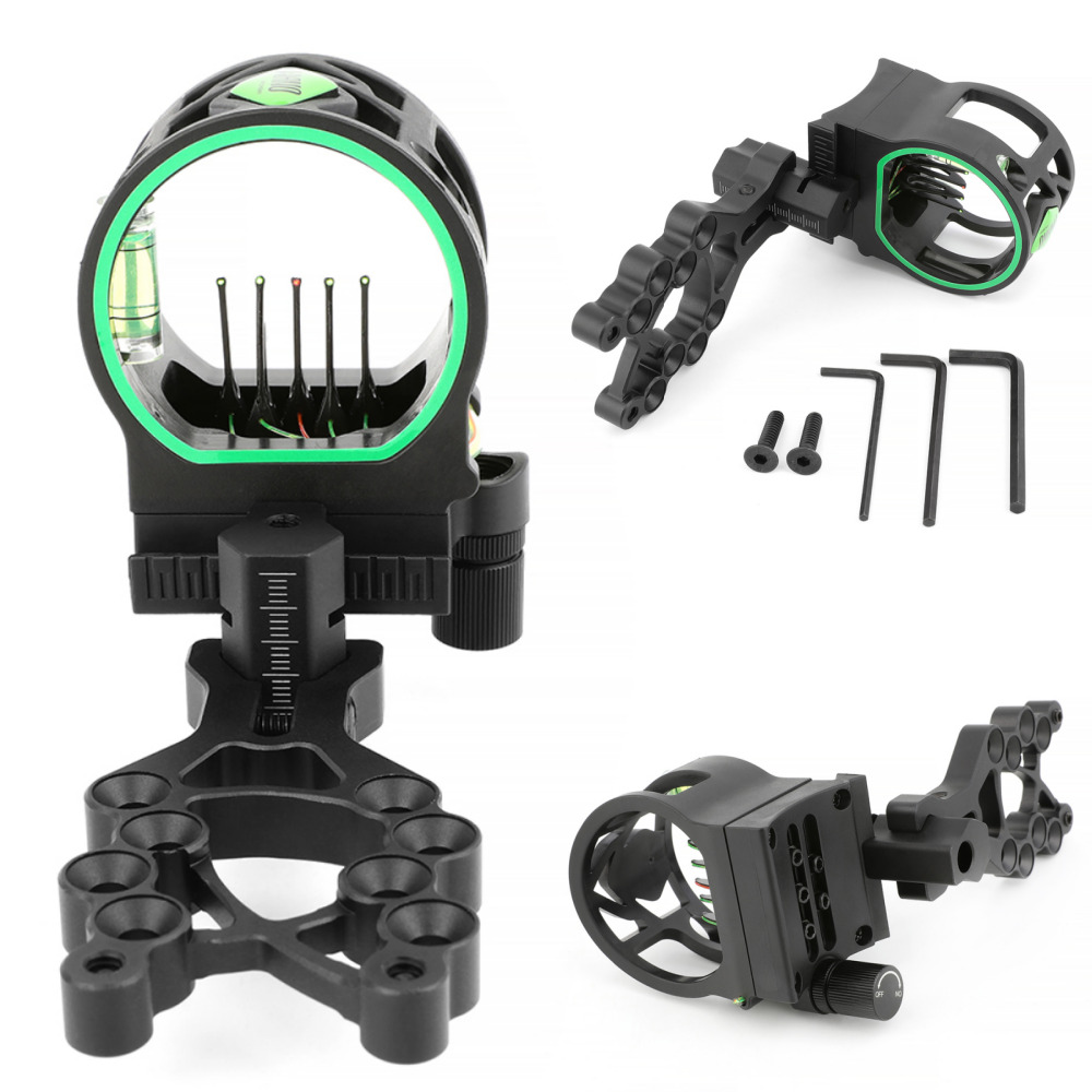 Tiro com arco m1 composto 5 pi - Compound Bow Sight 5 Pin Fiber Optic avaliação e preço