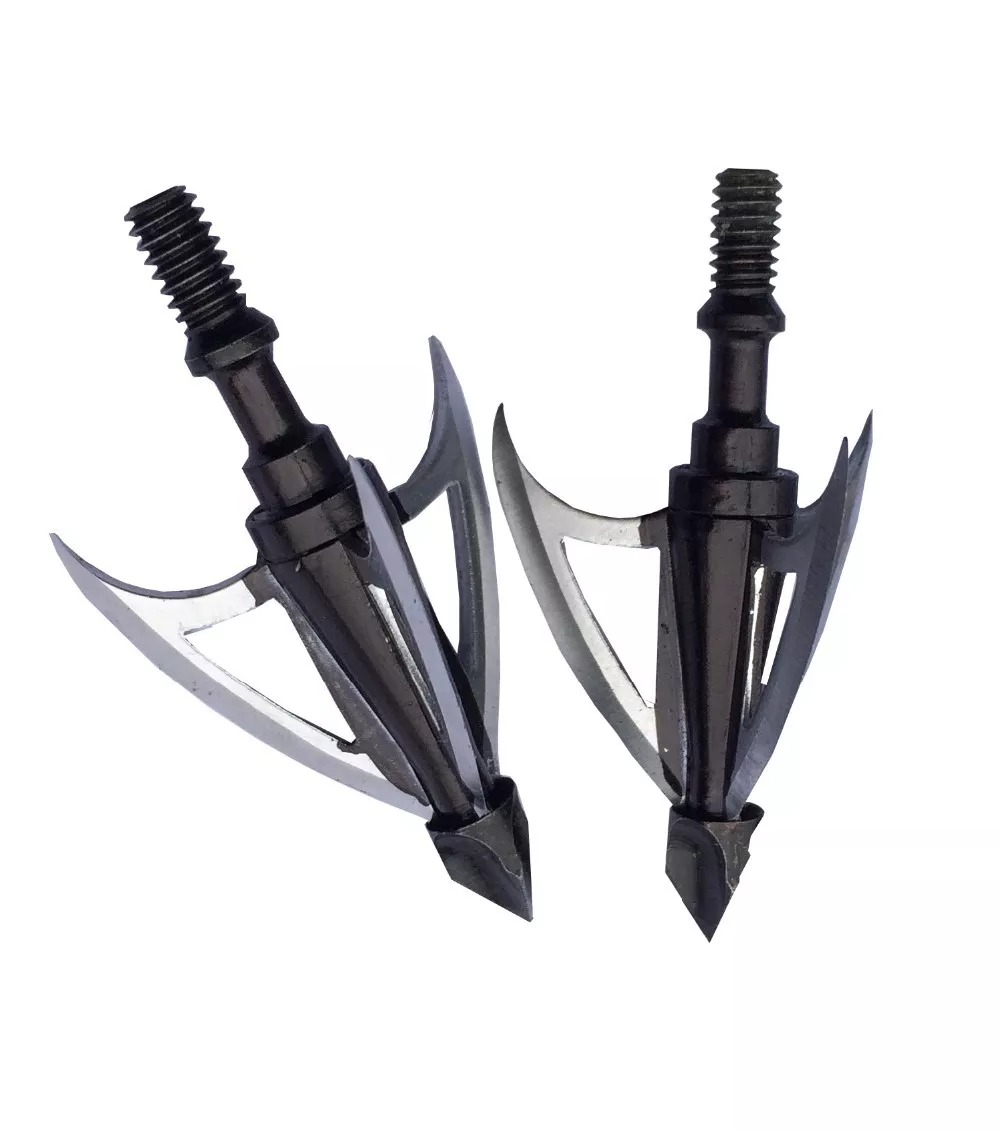 3/6/12 pçs 100 grãos caça broa - Broadheads 100 Grain 3 Blade Hunting avaliação e preço