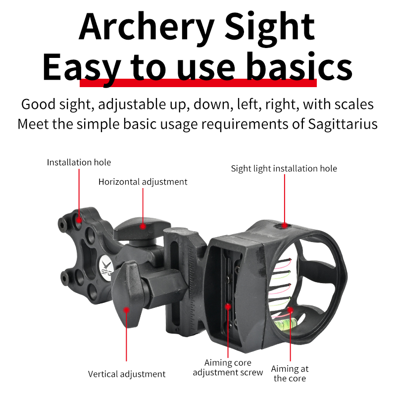 Arco composto de tiro com arco - Compound Bow Sight 5 Pin Fiber Optic avaliação e preço