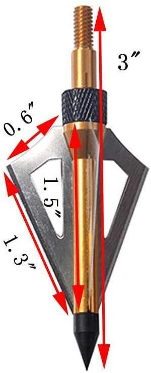 Pacote com 12 Pontas de Caça p - Broadheads 100 Grain 3 Blade Hunting avaliação e preço