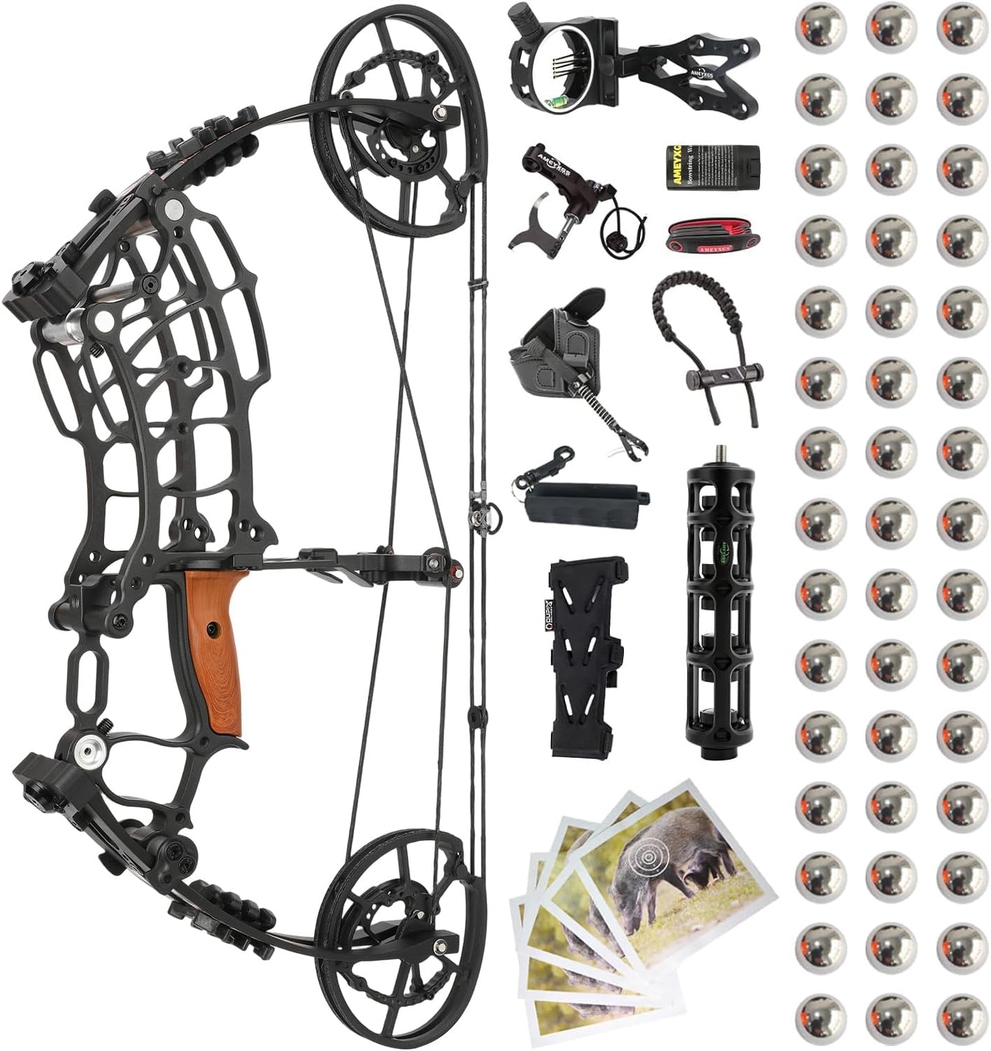 Conjunto de arco composto de d - Compound Bow Hunting 30-70 Lbs avaliação e preço