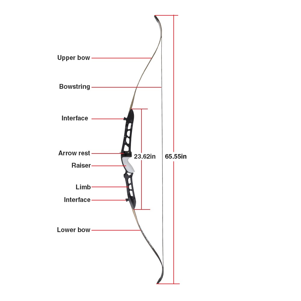 Arco Recurvo de Competição JUN - Recurve Bow Takedown 40 Lbs Target avaliação e preço