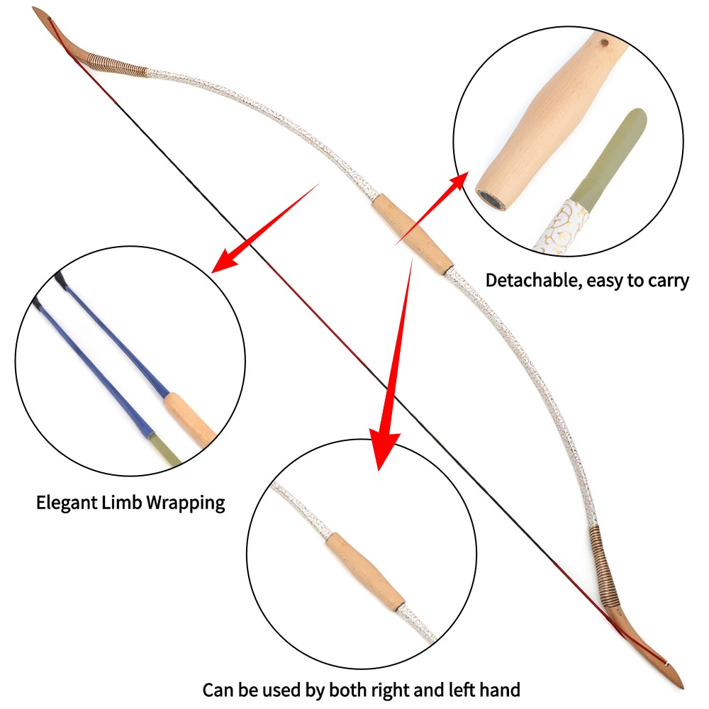 Tiro com arco longo de 53 pole - Recurve Bow Takedown 40 Lbs Target avaliação e preço