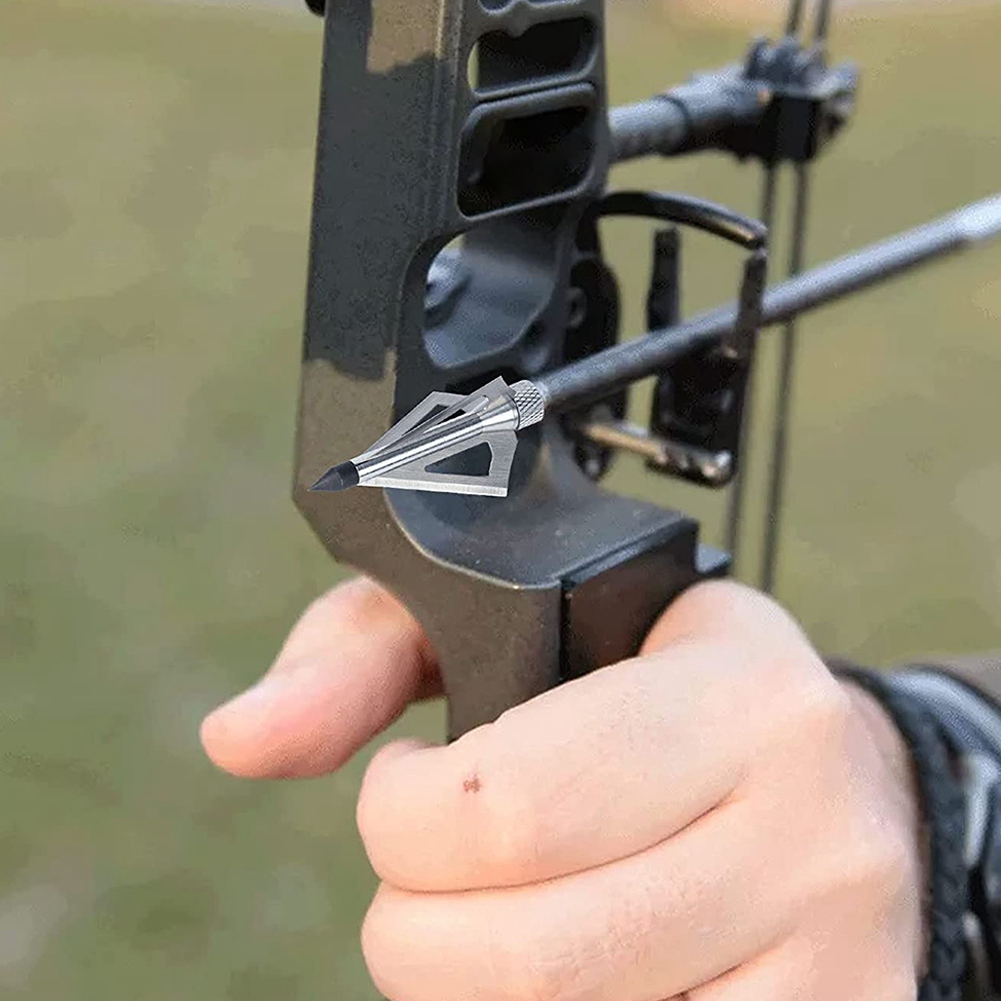 12 Pontas de Caça de Metal par - Broadheads 100 Grain 3 Blade Hunting avaliação e preço