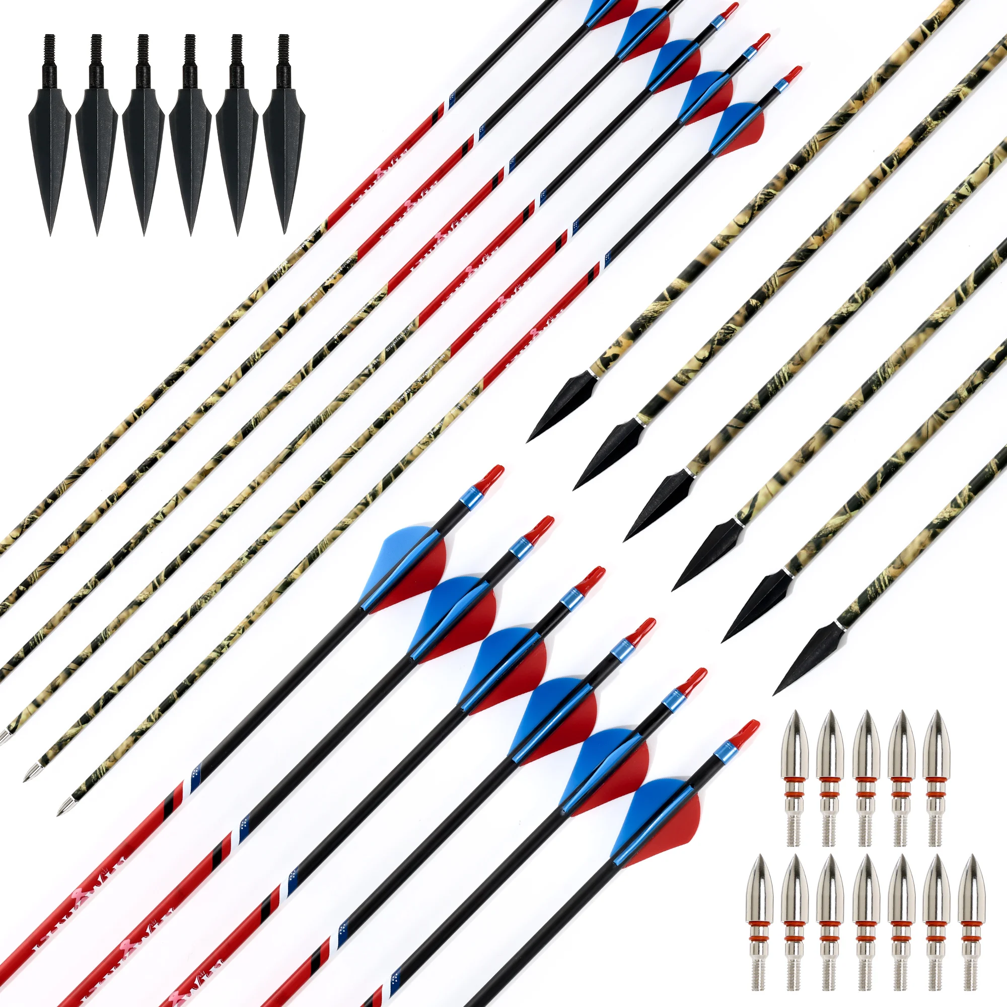 Linkboy tiro com arco id6.2mm  - Carbon Arrows 30 Inch Spine 400 500 avaliação e preço