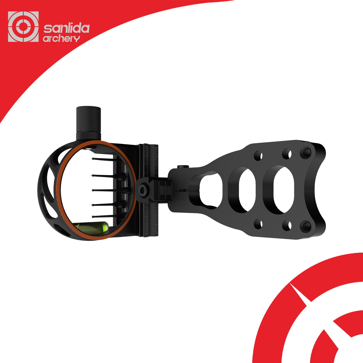 Sanlida dragão 9 arco composto - Compound Bow Sight 5 Pin Fiber Optic avaliação e preço