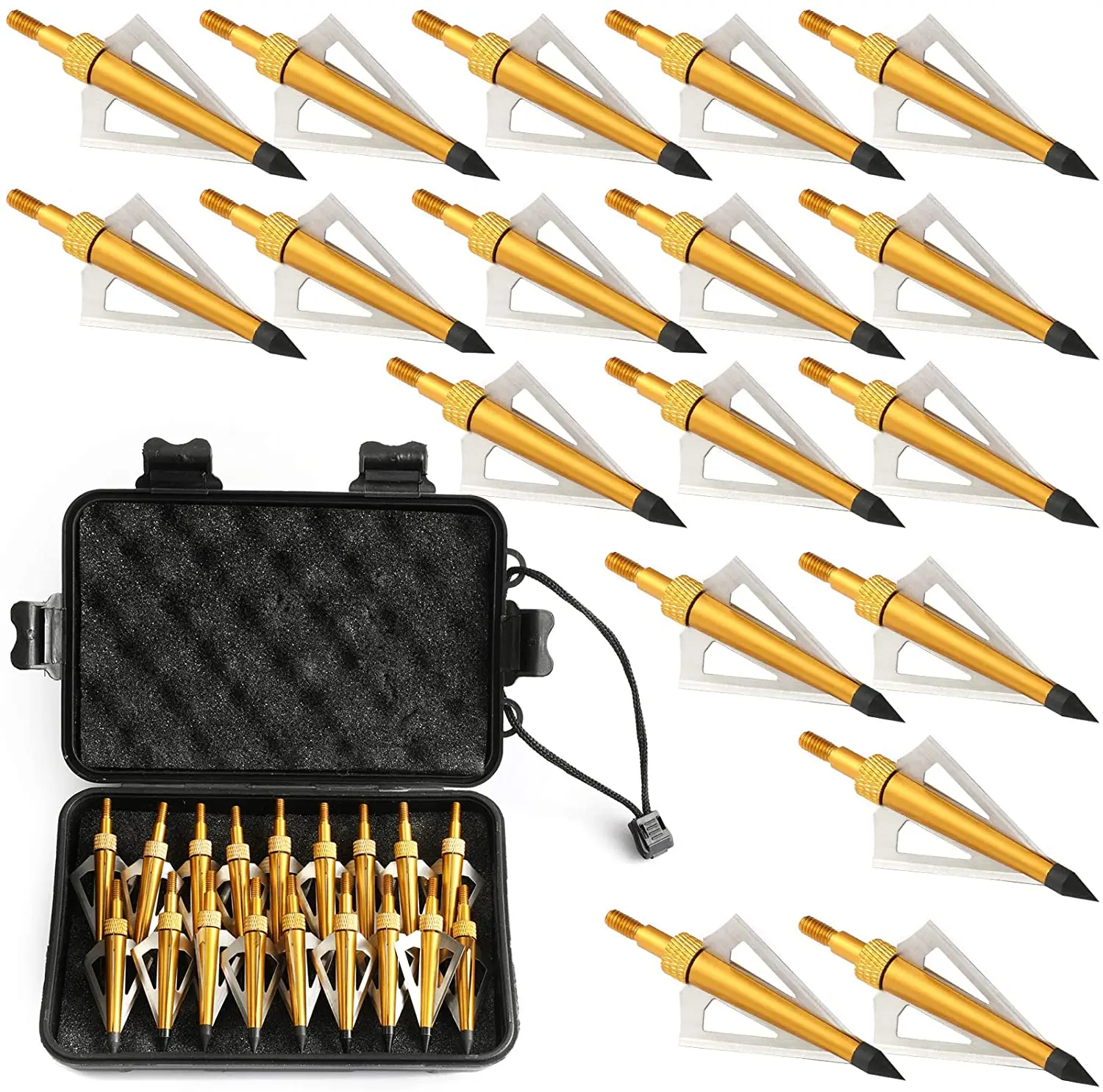 Pontas largas de caça com 3 lâ - Broadheads 100 Grain 3 Blade Hunting avaliação e preço