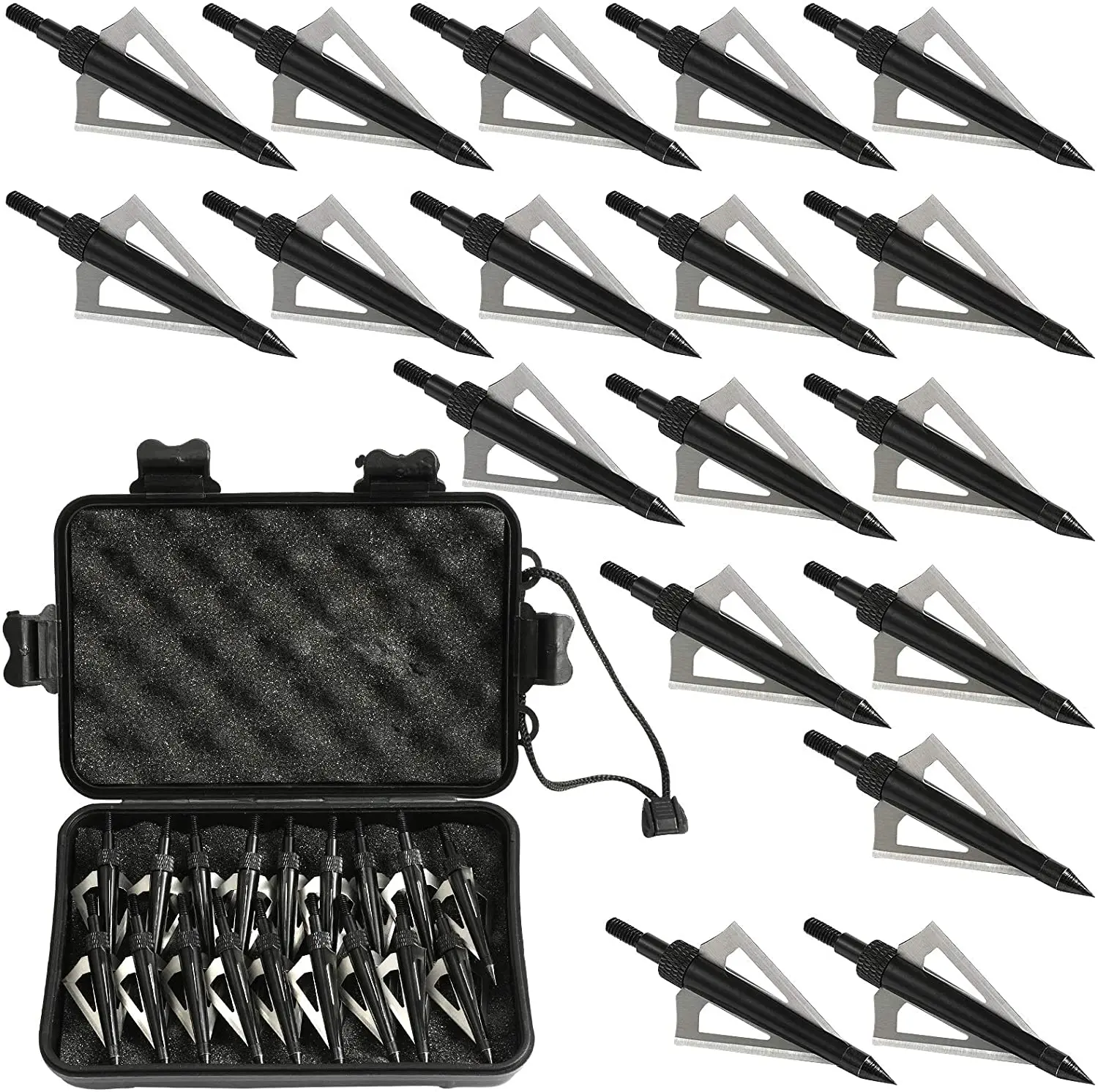Pontas largas de caça com 3 lâ - Broadheads 100 Grain 3 Blade Hunting avaliação e preço