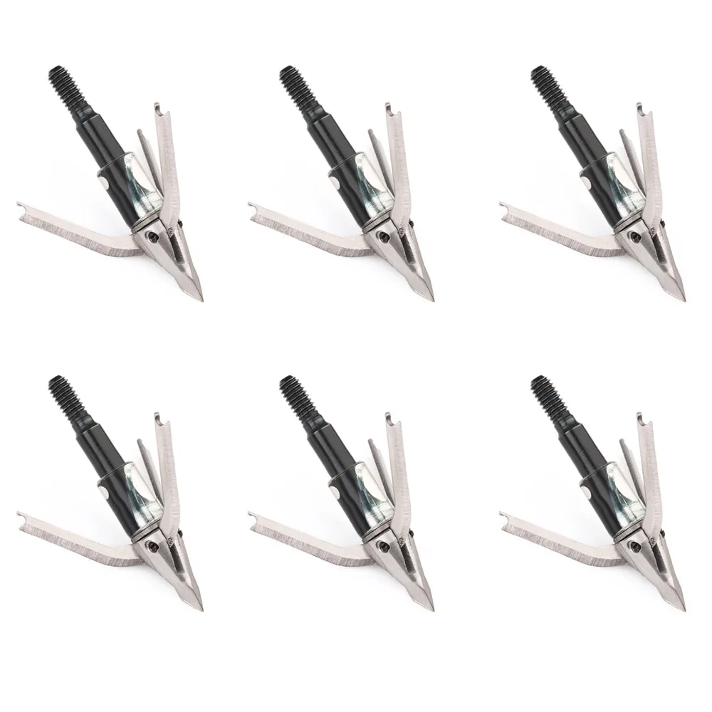 Tiro com arco 3/6 pçs rotatóri - Broadheads 100 Grain 3 Blade Hunting avaliação e preço