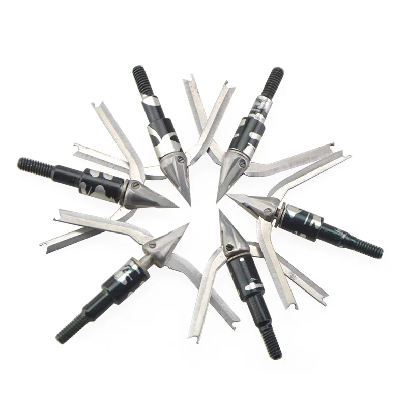 Tiro com arco 3/6 pçs rotatóri - Broadheads 100 Grain 3 Blade Hunting avaliação e preço