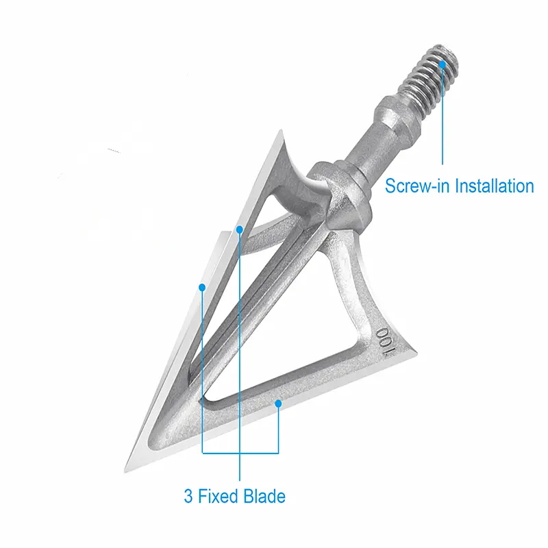 Ponta de flecha para tiro com  - Broadheads 100 Grain 3 Blade Hunting avaliação e preço